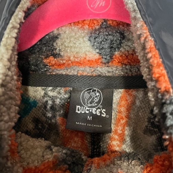 Buc-ee’s Women’s Aztec Design Full Zip Jacket Size M Fleece Mock Neck - Picture 3 of 8